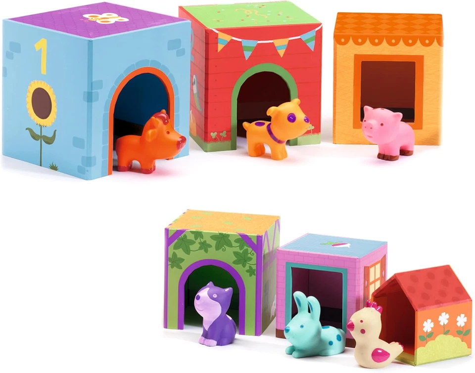 - Blocos Topanifarm - Construa uma fazenda, blocos de madeira e brinquedos para animais - Classificação e Stac - Imagem 4 de 4