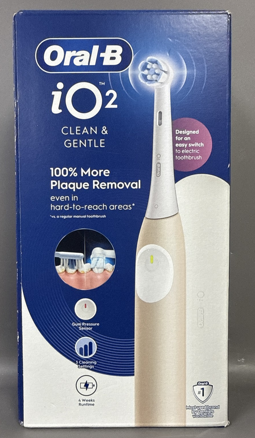 Oral B iO2 Electric Toothbrush - Pink - 3 Intensity Levels - Image 11