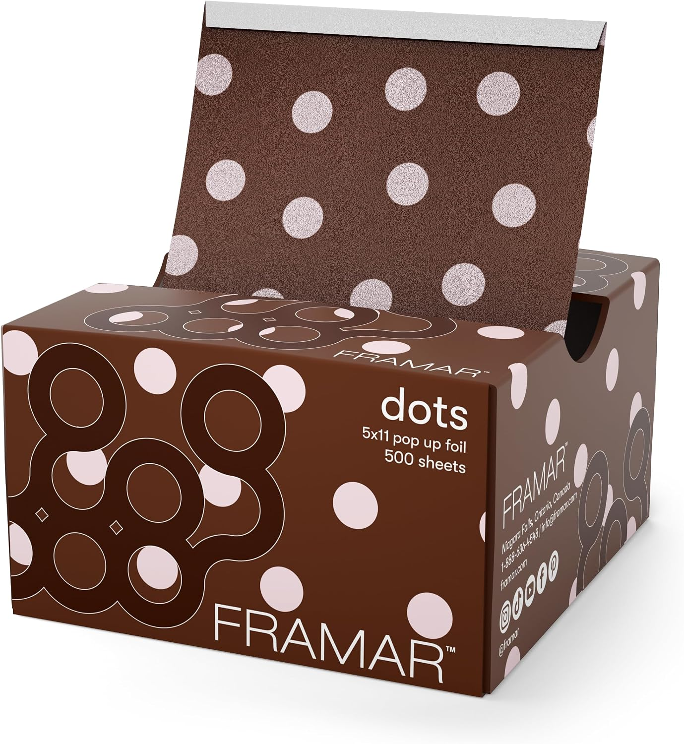 Framar Chocolate Polka Dots Embossed Pop up Hair Foil - Hair Foils for Highlight