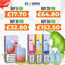 Lost Mary BM600 Pods Refill 20mg | 2ml Prefilled Replacement | 2x Pods UK Seller