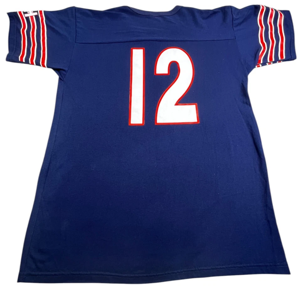 Camiseta de fútbol vintage de los Chicago Bears #12 para hombre grande Wilson hecha en Estados Unidos años 80 Foto 2 de 4