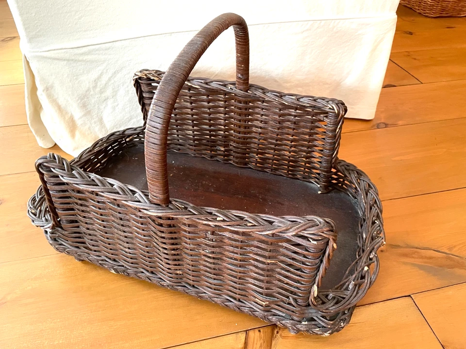 SOPORTE DE REGISTRO/REVISTA NATURAL de mimbre Heywood-Wakefield siglo XIX victoriano Foto 4 de 4