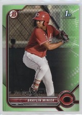2022 Bowman Prospects Neon Green Border 220/399 Braylin Minier #BP-93 13jg