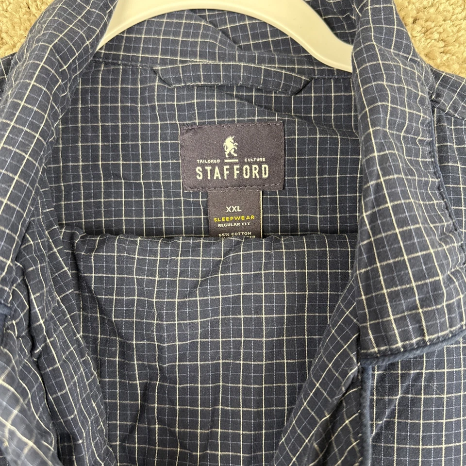 Conjunto de Pijama Stafford Masculino XXL Reg Fit Manga Longa Lounge Conforto Azul - Imagem 2 de 4