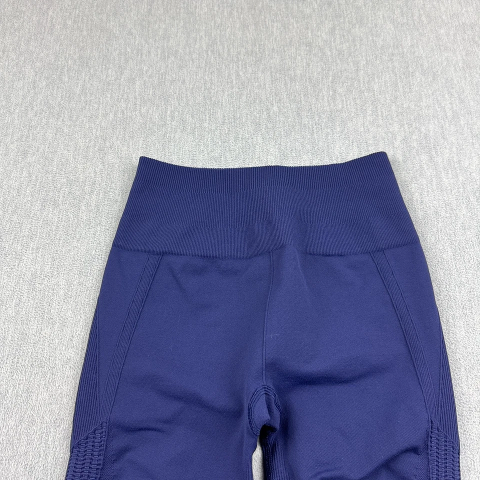 Lululemon Leggings Mujer 2 Acanalados Azul In The Flow Crop 17" Yoga Pantalones Atléticos Foto 2 de 4