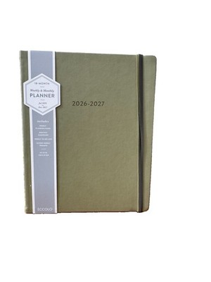 2027 Planners, Eccolo Spiral Agenda Planner, Weekly & Monthly Pages, 18 Months