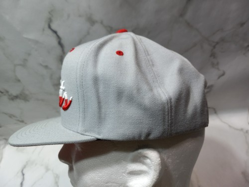 Mitchell & Ness Houston Rockets Two Tone Spell Out NBA Snapback Gray Hat Cap - Picture 9 of 10
