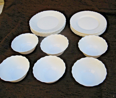 Arcopal  12 Kuchenteller + 6 Kompottschälchen
