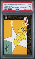 Artbox 2000 Los Simpson #38 censurado asesor parental Bart Simpson - PSA 7