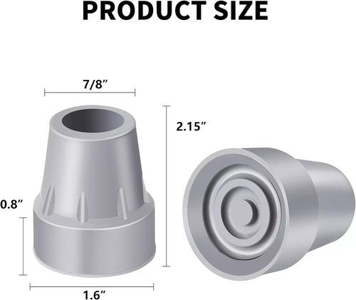 Punte stampella 7/8 pollici aggiornamento gomma resistente stampella accessori ricambio - Foto 8 di 8
