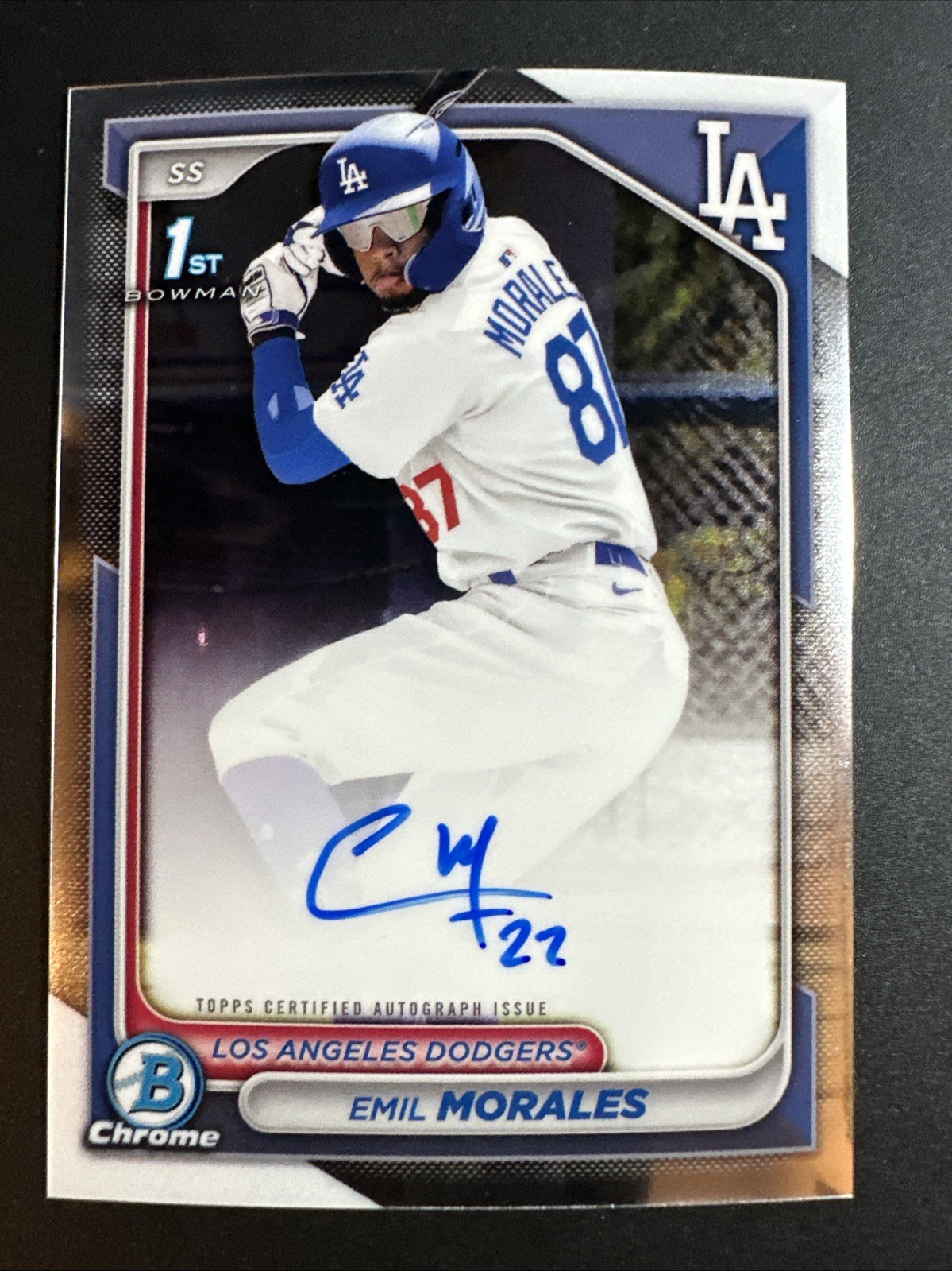 2024 Bowman Chrome Baseball Emil Morales Auto #CPA-EM Dodgers