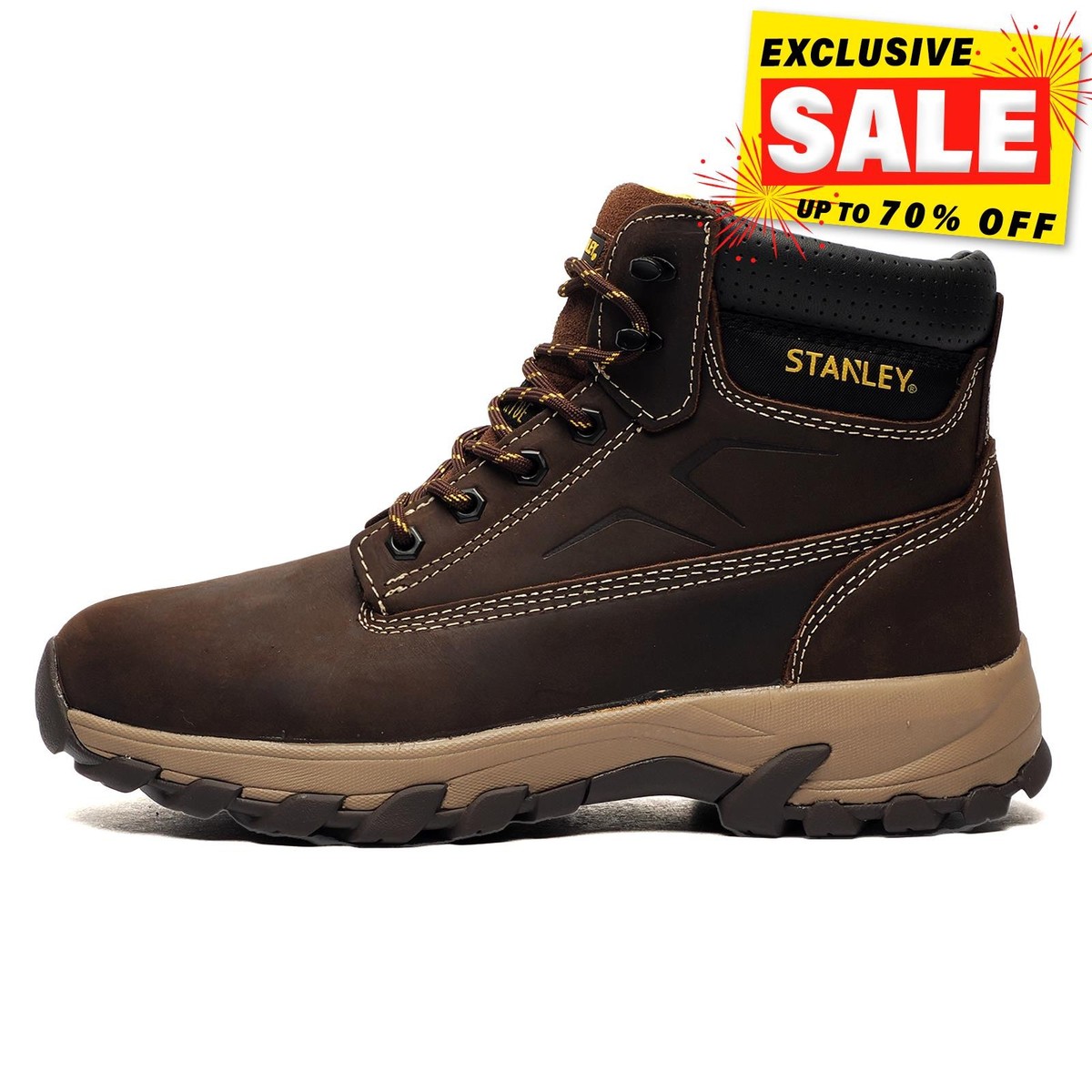 Stanley Tradesman Mens Leather Protective Steel Toe Cap Work