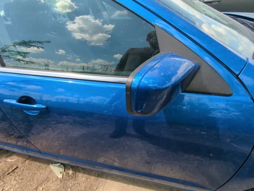 2010-2012 Ford Fusion Passenger Right Side View Power Door Mirror Blue Y8PD1
