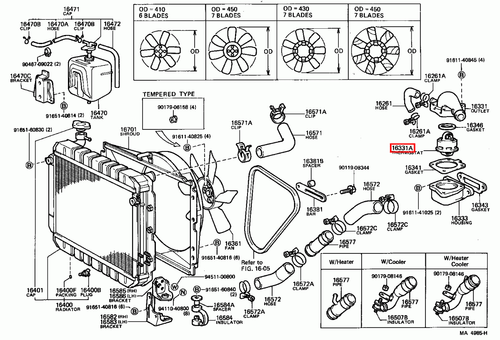 Genuine Toyota LandCruiser 60 45 40 Series FJ 2F 4.2 Petrol Thermostat - Picture 6 of 20