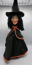 Vintage 1960s Halloween Rubber Face Witch Han...