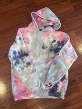 Forever 21 Womens Hoodie Sweatshirt S Oversized Tie Dye Retro Y2K Streetwear