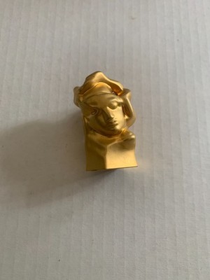 (18) Sisley Paris Eau Du Soir Cap 18k Gold Plated Woman Head Krzysztof