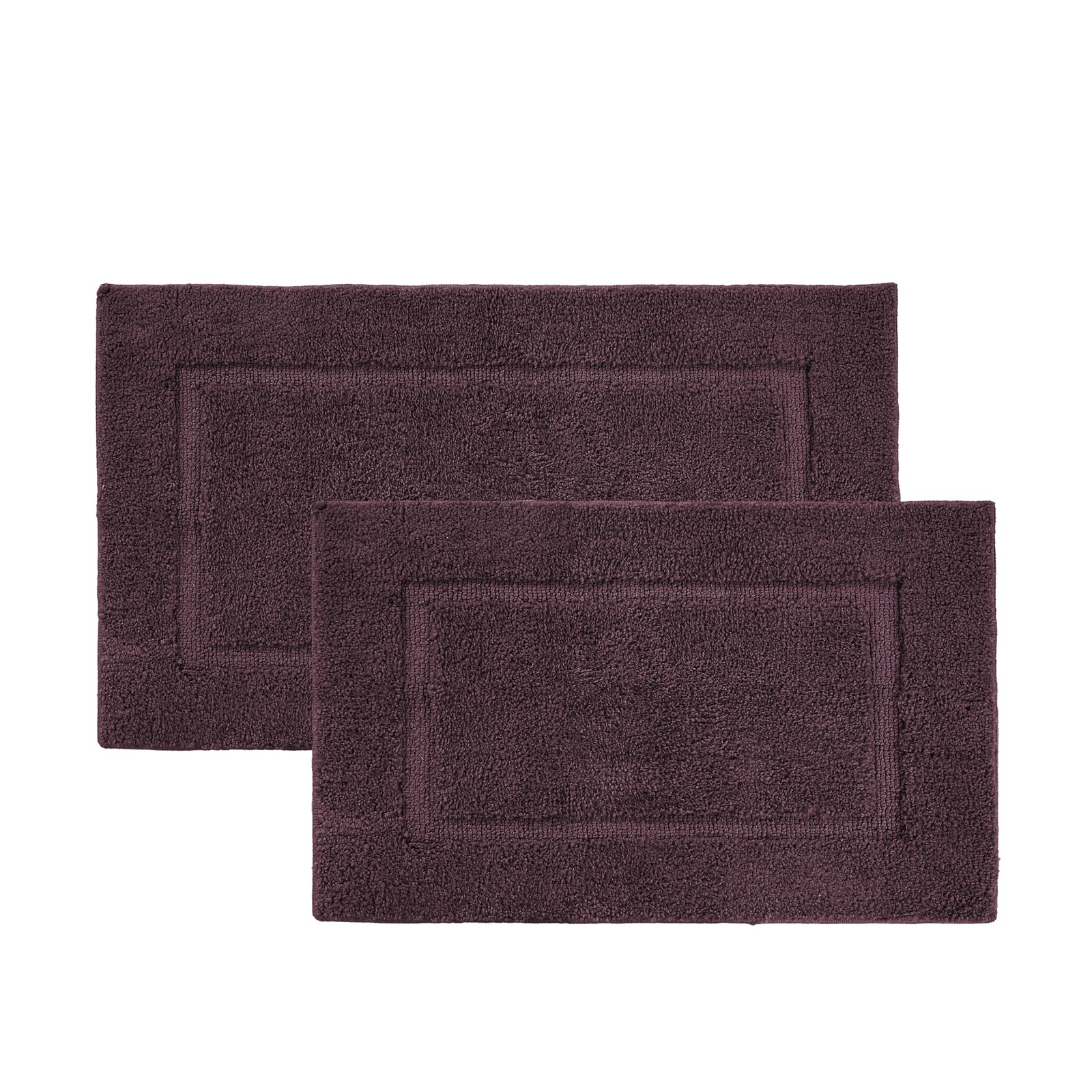 Premium Soft Absorbent Non-Slip 2-Piece Eggplant Bathroom Rug Set