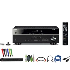 Yamaha RX-V385 5.1-Channel AV Receiver Bundle