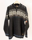 DALE Of Norway Mens Grey 100% Virgin Wool Jumper Size 2XL 13677
