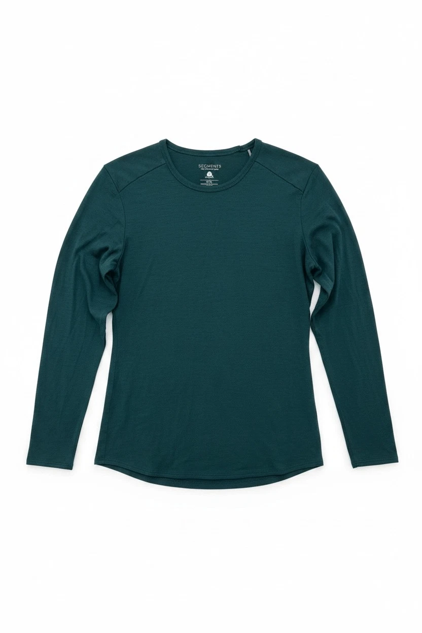 Seg’Ments 100% Merino Wool Baselayer Top Size Large Medium Hiking Camping Layeri