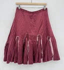 Anthropologie Odille Berry Purple Silk Cotton Blend Darling Skirt Sz 6 NEW