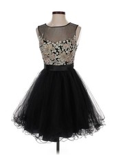 MoriLee by Madeline Gardner Women Black Cocktail Dress 3