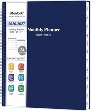 2026-2027 Monthly Planner - Monthly Calendar 2026-2027 with Two-Side Pocket, Jan