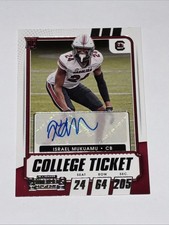2021 Panini Contenders Draft College Ticket Red #203 Israel Mukuamu RC AUTO