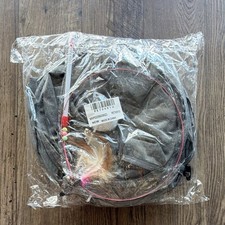 Gray Collapsible Cat Activity Toy Tunnel with Pom Pom and Feather Attachments