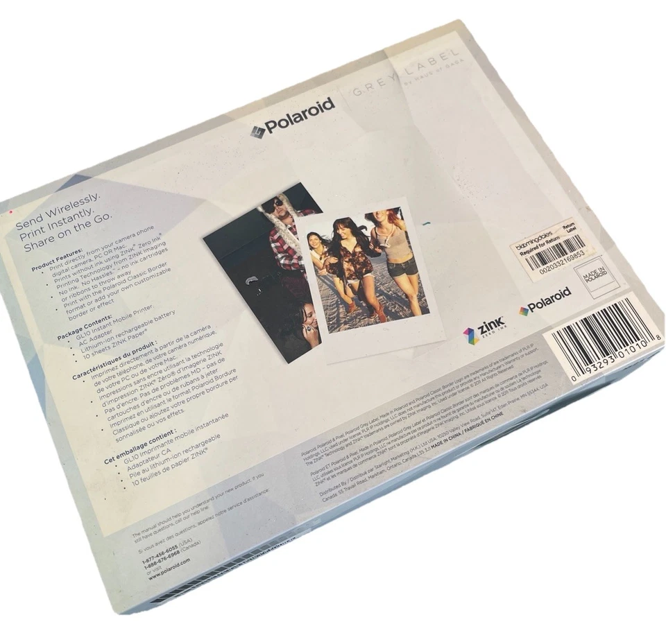 Polaroid Grey Label GL10 Instant Mobile Printer 3x4in Zink Technology Bluetooth - Image 4 of 4