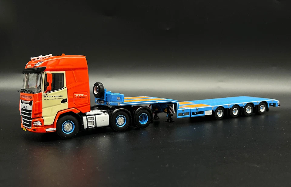 DAF XG 6x2 doble dirección semi cargador bajo 4 ejes "van der Meijden" modelos de camiones WSI Foto 4 de 4