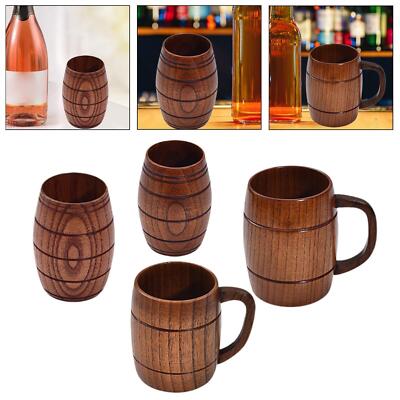 Bierbecher Teetasse Tragbares Geschirr Holzbecher in Fassform