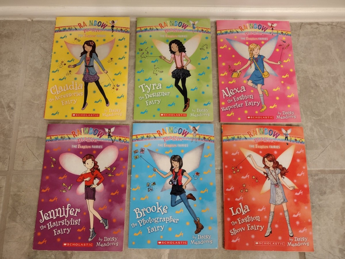 Lot 6 RAINBOW MAGIC Fashion Fairies Daisy Meadows books set, #2 3