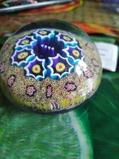 Murano vetro scultura fermacarte con murrine millefiori Firmata Alt 1996 Murano 