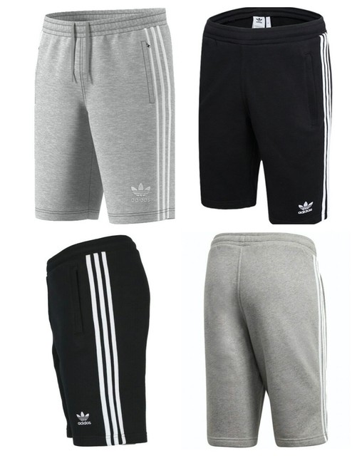 black adidas fleece shorts
