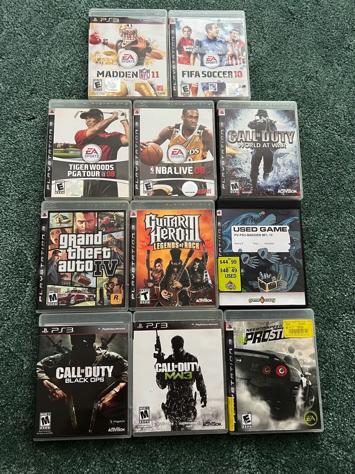 Lot of 12 Playstation 3 PS3 Games NHL Call of Duty FIFA GTA Madden