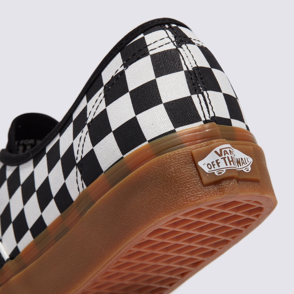 New Vans Authentic Checkerboard Black/White/Gum Sneakers Low