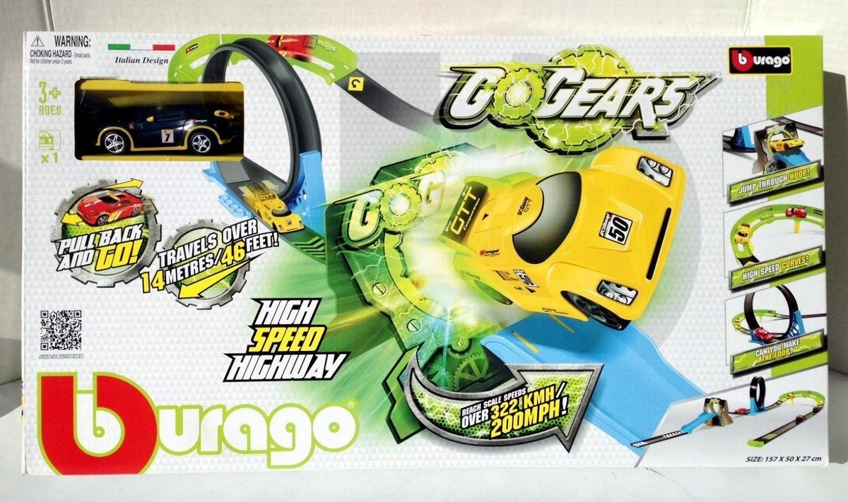 RACE CAR AND TRACK GO GEARS HIGH SPEED Bburago | eBay