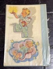 NEW Vintage 2 Adorable Sleepy Baby 4 Eagle Decals MCM Nursery Room Decor CUTE