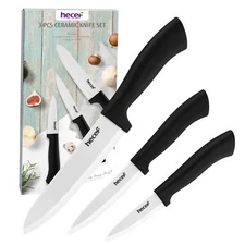 3PCS Ceramic Knife Set Sharp Non-Stick Chef Knife Utility Knife Paring Knife