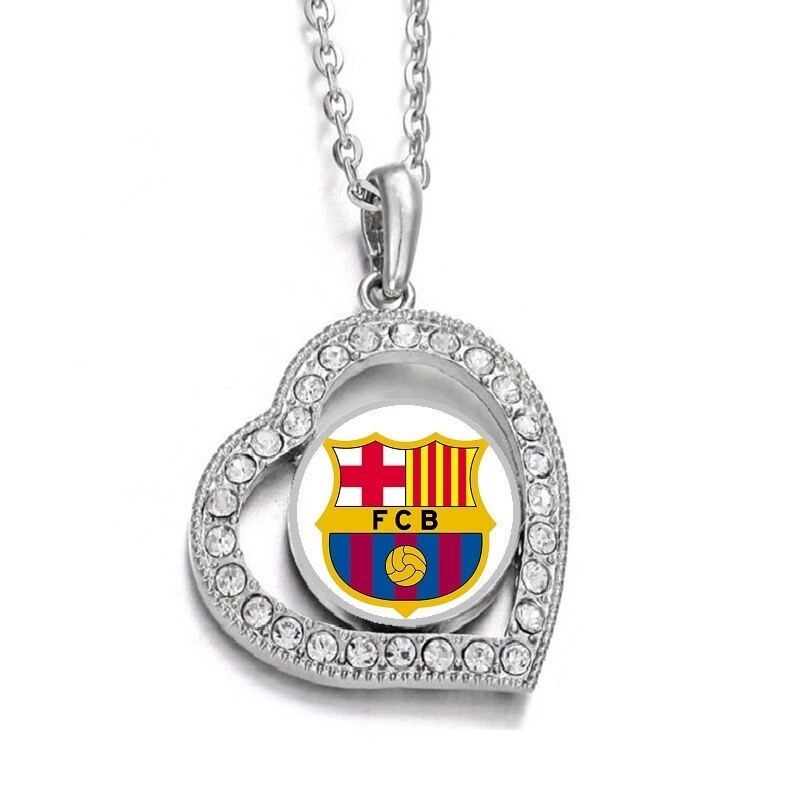 FCバルセロナ　バルサ　ペンダント　ネックレス　未使用新品 FC Barcelona Futbol Soccer Womens 925 Sterling Silver Link