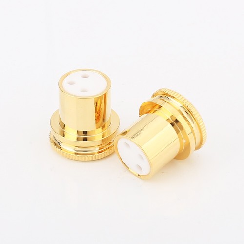 2PCS Tappi Spina XLR Rame Placcato Oro Tappi Protettivi Schermati - Foto 2 di 7