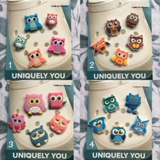 Crocs Handmade jibbitz 5pc Cute Owl shoe charms set