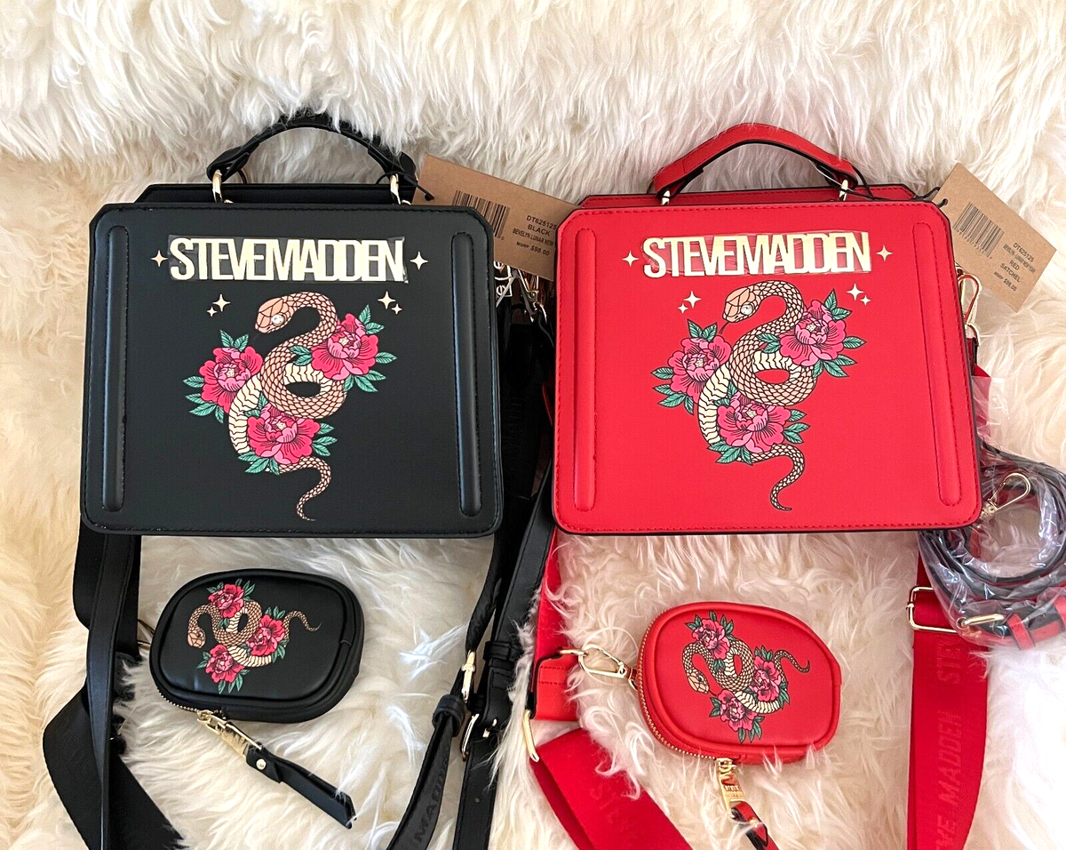 RARE Steve Madden BEVELYN Lunar New Year Snake Satchel Crossbody