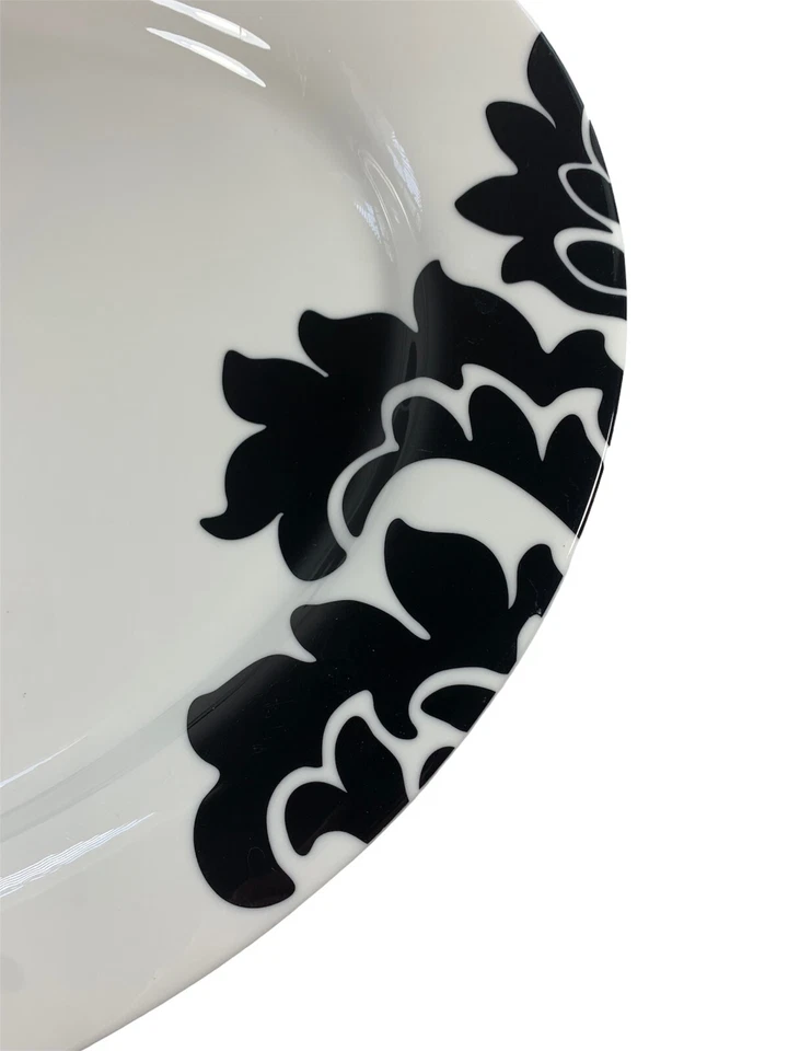 Martha Stewart Floral Lisbon Black/White ~Large Oval Serving Platter~Plate - Image 2 of 4