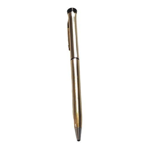 Vintage Garland Bubbletop Pen Goldtone Black Accents Advertising Top - Picture 4 of 5
