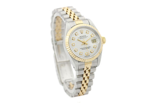 Rolex Damen Datejust 69173 18K Gelbgold & Stahl Silber Diamant Zifferblatt Uhr - Bild 7 von 7