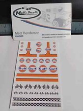 1/64 for hot wheels waterslide decals gulf oil MADE IN THE USA