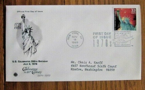 STATUE OF LIBERTY DECADE 1970s 1999 CTC CELEBRATE CENTURY FDC EBay